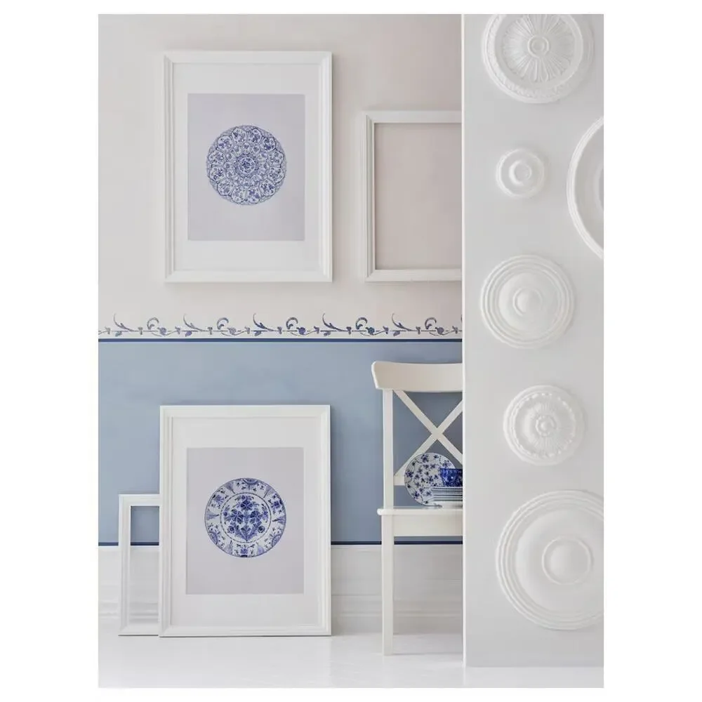 IKEA Bild Decorative Blue Dish Poster Wall Art